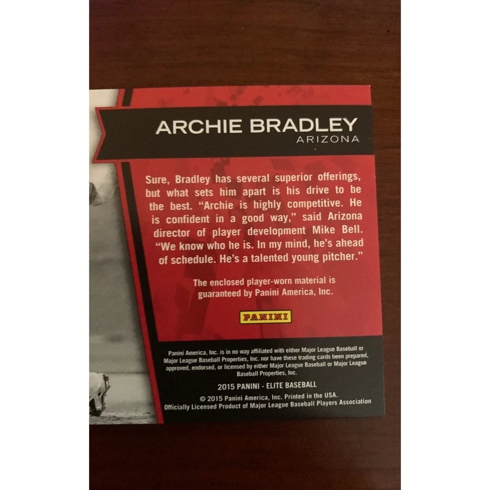 Archie Bradley Rookie Jersey Card